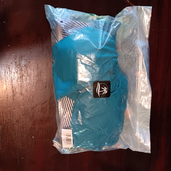 Cupshe Keeping You Accompanied Stripe One Piece Teal/ Navy/ White Size Med - Picture 4 of 5